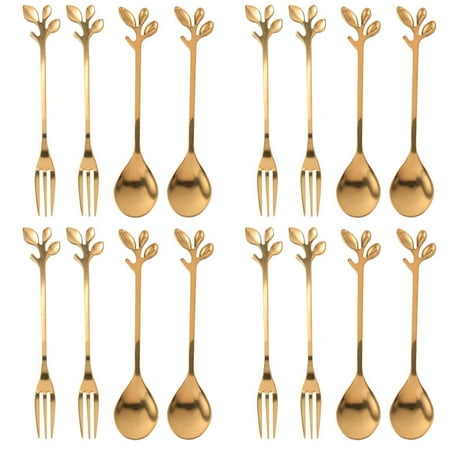 Coffee Spoon Fork 16 Pack(8 Spoons 8 Forks) Little Espresso Spoon and Appetizer Dessert Forks Set
Coffee Spoon Fork 16 Pack(8 Spoons 8 Forks) Little Espresso Spoon and Appetizer Dessert Forks Set