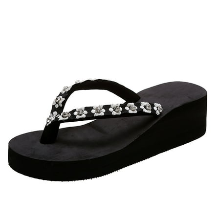 Youmylove Women Slippers Fashion Rhinestone Flower Flock Flip Flops Wedge Platform Slippers Comfort Cozy Leisure Daily Walking
Youmylove Women Slippers Fashion Rhinestone Flower Flock Flip Flops Wedge Platform Slippers Comfort Cozy Leisure Daily Walking