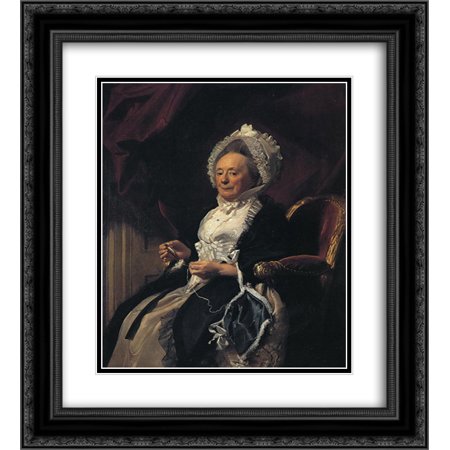 John Singleton Copley 2x Matted 20x24 Black Ornate Framed Art Print 'Mrs.Seymour Fort'