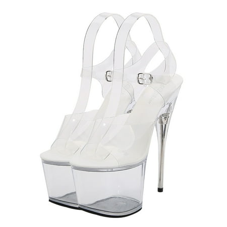 FRCOLOR 1 Pair Transparent Vamp Super Heels Lady Stiletto Sandles Sexy Summer Footwear
FRCOLOR 1 Pair Transparent Vamp Super Heels Lady Stiletto Sandles Sexy Summer Footwear