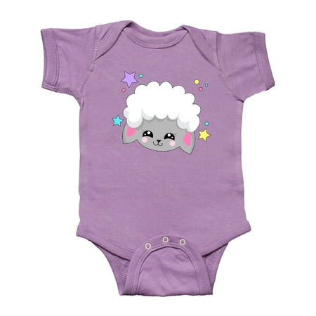 Inktastic Cute Easter Lamb with Stars Gift Baby Boy or Baby Girl Bodysuit
