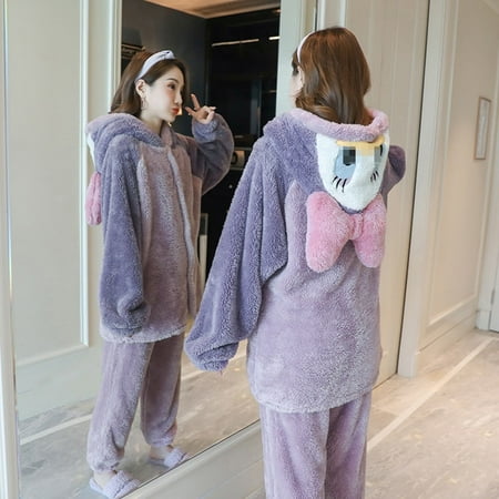 PIKADINGNIS Flannel Warm Sleepwear Women Kawaii Pajama Sets Winter Lady Long Sleeve Shirt+Pants Home Suit Lovely Hooded Cartoon Thick Pijama
PIKADINGNIS Flannel Warm Sleepwear Women Kawaii Pajama Sets Winter Lady Long Sleeve Shirt+Pants Home Suit Lovely Hooded Cartoon Thick Pijama