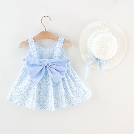 THE WILD Girls Dresses Cute Bowknot Ruffled Floral Print Square Neck Sleeveless Midi Girls Dresses And Hat Light Blue
THE WILD Girls Dresses Cute Bowknot Ruffled Floral Print Square Neck Sleeveless Midi Girls Dresses And Hat Light Blue
