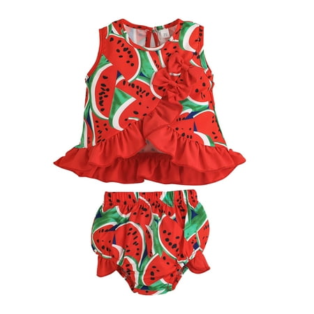 Baby Girls Outfit Sets Sleeveless Ruffles Watermelon Printed Vest Tops Shorts Outfits
Baby Girls Outfit Sets Sleeveless Ruffles Watermelon Printed Vest Tops Shorts Outfits