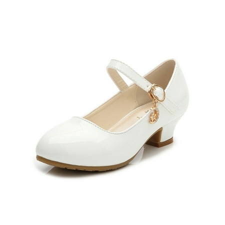 Wazshop Girl Dress Shoes Low Top Sandals Slip On Mary Jane Simple Round Toe Pumps Kids Buckle Cute White-1 3.5Y/4Y
Wazshop Girl Dress Shoes Low Top Sandals Slip On Mary Jane Simple Round Toe Pumps Kids Buckle Cute White-1 3.5Y/4Y
