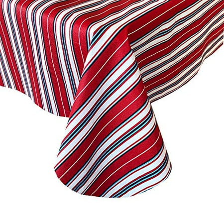 Home Bargains Plus Red White Blue Patriotic Stripe Print Vinyl Flannel Backed Tablecloth - Americana Stripe Indoor/Outdoor Tablecloth for Patio and Kitchen Dining - 60 Round
Home Bargains Plus Red White Blue Patriotic Stripe Print Vinyl Flannel Backed Tablecloth - Americana Stripe Indoor/Outdoor Tablecloth for Patio and Kitchen Dining - 60 Round