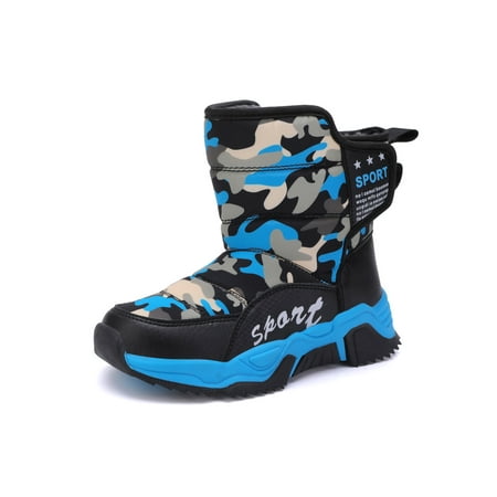 Rotosw Unisex Kids Winter Boot Faux Fur Snow Boots Mid Calf Warm Shoes Non-Slip Camouflage Hiking Hook And Loop Light Blue 3Y
Rotosw Unisex Kids Winter Boot Faux Fur Snow Boots Mid Calf Warm Shoes Non-Slip Camouflage Hiking Hook And Loop Light Blue 3Y