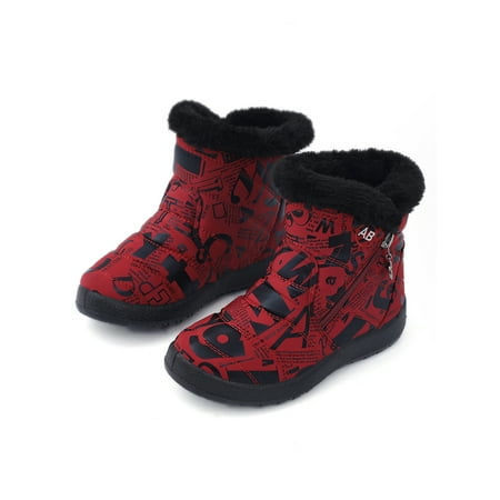 Rotosw Kids Girls Snow Boots Faux Fur Winter Boot Slip On Warm Booties Girl Ankle Bootie Non-Slip Plush Lined Red US 13.5C
Rotosw Kids Girls Snow Boots Faux Fur Winter Boot Slip On Warm Booties Girl Ankle Bootie Non-Slip Plush Lined Red US 13.5C