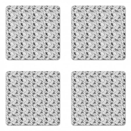 Floral Coaster Set of 4 Monochrome Illustration of Bamboo Leaves Drawn by Hand Square Hardboard Gloss Coasters Standard Size Pale Grey White by Ambesonne
Floral Coaster Set of 4 Monochrome Illustration of Bamboo Leaves Drawn by Hand Square Hardboard Gloss Coasters Standard Size Pale Grey White by Ambesonne