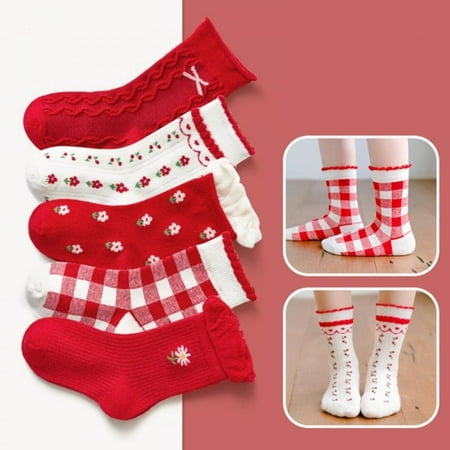 Final Clear Out! 5 Pcs Baby Girl New Year Socks Cute Cotton Socks Girl Princess with Ruffled Soft Breathable Socks Newborn Toddlers Suit socks
Final Clear Out! 5 Pcs Baby Girl New Year Socks Cute Cotton Socks Girl Princess with Ruffled Soft Breathable Socks Newborn Toddlers Suit socks