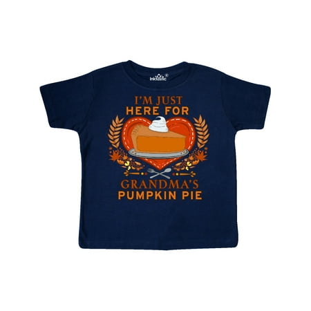 Inktastic I m Just Here for Grandma s Pumpkin Pie with Heart Gift Toddler Boy or Toddler Girl T-Shirt 
Inktastic I m Just Here for Grandma s Pumpkin Pie with Heart Gift Toddler Boy or Toddler Girl T-Shirt