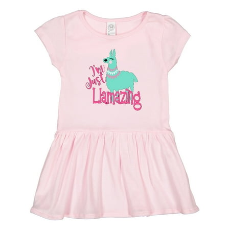 Inktastic I m Just Llamazing Cute Llama Gift Toddler Girl Dress