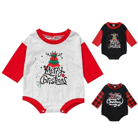 Xinhuaya 0-12M Newborn Baby Boys Girls Christmas Romper Jumpsuit Letter Print Long Sleeve Bodysuit
Xinhuaya 0-12M Newborn Baby Boys Girls Christmas Romper Jumpsuit Letter Print Long Sleeve Bodysuit