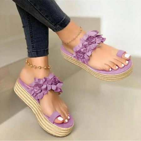 Gnobogi Wedge Sandals for Women Platform Sandals Casual Flower Slip On Platform Ladies Beach Wedge Shoes Flip Flops Vintage Boho Sandals Beach Holiday Shoes Purple
Gnobogi Wedge Sandals for Women Platform Sandals Casual Flower Slip On Platform Ladies Beach Wedge Shoes Flip Flops Vintage Boho Sandals Beach Holiday Shoes Purple