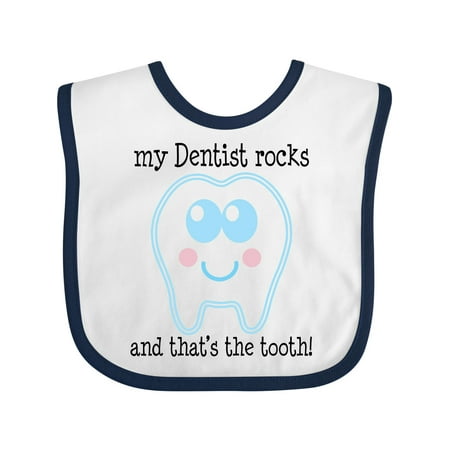 Inktastic Dentist Rocks Tooth Gift Baby Boy or Baby Girl Bib