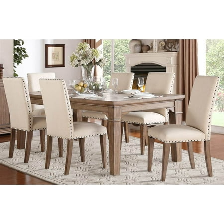 7-Pc Traditional Rectangular Dining Table Set