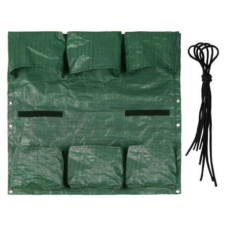 NUOLUX 1 Set of Outdoor Handrail Hanging Planting Bag PP Multi-Pocket Planter