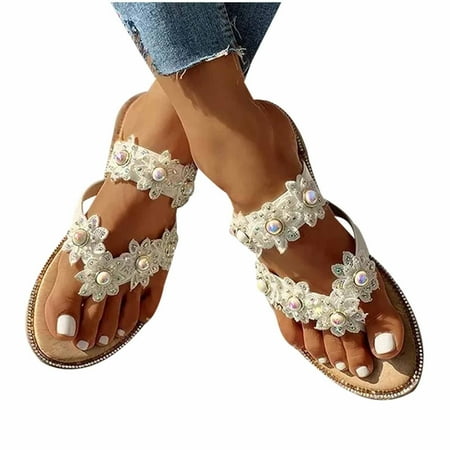 Women s Slide Sandals - Rhinestone Dressy Bohemian Slip On Flat Sandals Cute Low Wedge Flip Flop Thong Summer Open Toe Sandal Shoes
Women s Slide Sandals - Rhinestone Dressy Bohemian Slip On Flat Sandals Cute Low Wedge Flip Flop Thong Summer Open Toe Sandal Shoes