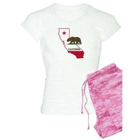 CafePress - CALI STATE W BEAR Pajamas - Women s Light Pajamas