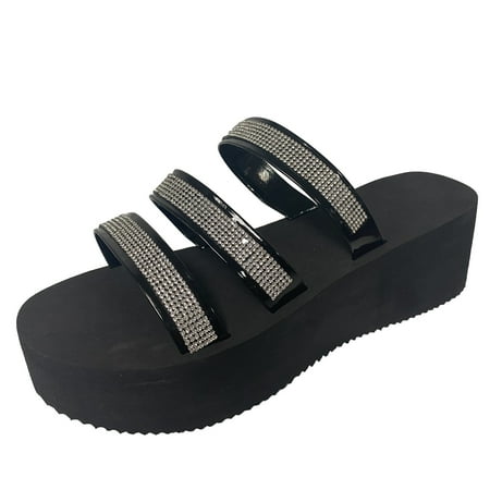 LIANGP Women s Sandals Ladies Fashion Summer Rhinestone Open Toe Outer Platform Wedge Sandals Women s Shoes Black Size 8.5
LIANGP Women s Sandals Ladies Fashion Summer Rhinestone Open Toe Outer Platform Wedge Sandals Women s Shoes Black Size 8.5