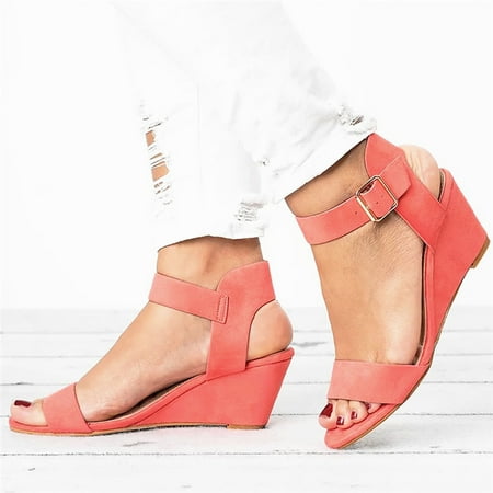 Wirdiell Women s Solid Color Round Toe Wedge Heel Buckle Suede Low Top Sandals Shoes
Wirdiell Women s Solid Color Round Toe Wedge Heel Buckle Suede Low Top Sandals Shoes