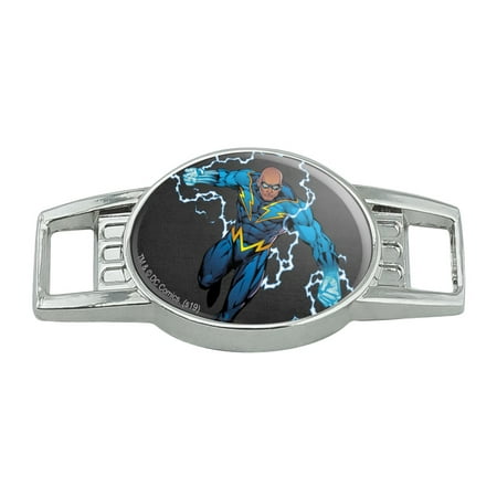 

Justice League Black Lightning Character Shoe Shoelace Shoe Lace Tag Runner Gym Charm Decoration
