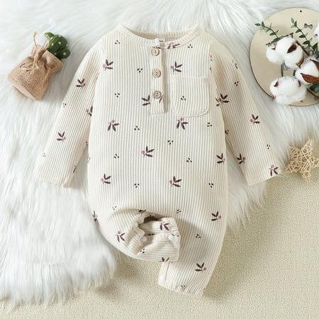 NIUREDLTD Baby Girls Boys Autumn Floral Print Button Long Sleeve Romper Jumpsuit Clothes
NIUREDLTD Baby Girls Boys Autumn Floral Print Button Long Sleeve Romper Jumpsuit Clothes