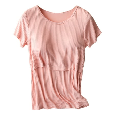 Awdenio Solid Color Blouse Clearance Short Sleeve Breast Round-Neck Feeding Pregnant Nursing Women Tops T-Shirt
Awdenio Solid Color Blouse Clearance Short Sleeve Breast Round-Neck Feeding Pregnant Nursing Women Tops T-Shirt