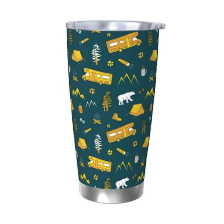 Ocsxa Camping Pattern 20oz Travel Coffee Mug with Flip Lid Stainless Steel Insulated Insulated Coffee Mug Thermal Cup with Splash Proof Sliding Lid-Without Straw
Ocsxa Camping Pattern 20oz Travel Coffee Mug with Flip Lid Stainless Steel Insulated Insulated Coffee Mug Thermal Cup with Splash Proof Sliding Lid-Without Straw