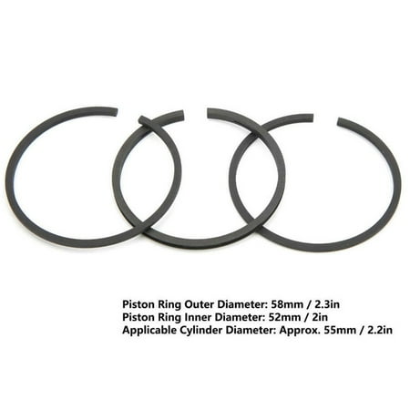 3pcs Air Compressor Piston Ring Pneumatic Drive Accessories For 55mm Cylinder