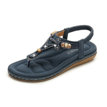 ZHELIYO Women s sandals Bohemia Women Ladies Fashion Crystal Bead Flat Slipper Sandals Casual Shoes Navy 7
ZHELIYO Women s sandals Bohemia Women Ladies Fashion Crystal Bead Flat Slipper Sandals Casual Shoes Navy 7