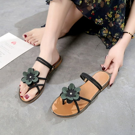1 Pair Women Summer Sandals Flower Decor Low Heel Anti-slip Lightweight Slippers 40
1 Pair Women Summer Sandals Flower Decor Low Heel Anti-slip Lightweight Slippers 40