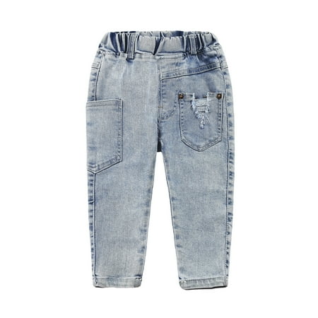 KIDSCOOL SPACE Toddler Little Kids Ripped Holes Elastic Waist Band Denim Jeans Pants
KIDSCOOL SPACE Toddler Little Kids Ripped Holes Elastic Waist Band Denim Jeans Pants