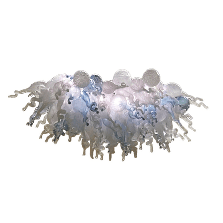 Artemis Hand Blown Glass Chandelier White W32 xH20