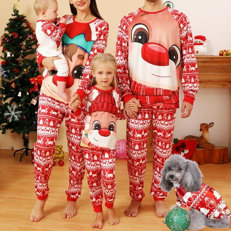 Christmas Pajamas For Family Long Sleeve Christmas Cartoon Elk Print Tops Trousers Suit / Romper / Dog Wear
Christmas Pajamas For Family Long Sleeve Christmas Cartoon Elk Print Tops Trousers Suit / Romper / Dog Wear