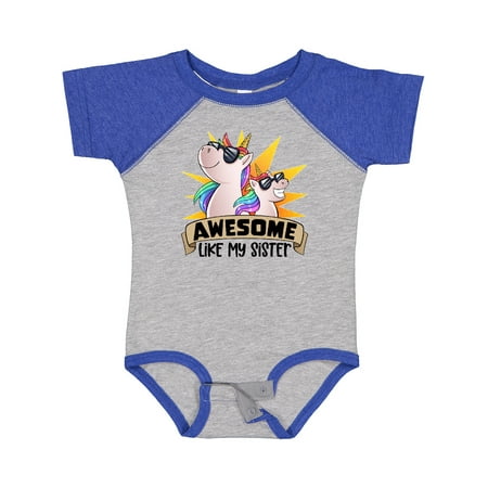 Inktastic Awesome Like My Sister Cute Unicorn Family in Sunglasses Gift Baby Boy or Baby Girl Bodysuit
Inktastic Awesome Like My Sister Cute Unicorn Family in Sunglasses Gift Baby Boy or Baby Girl Bodysuit