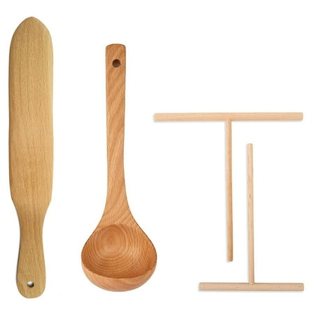 Crepe Spreader Spatula and Ladle Kit Large and Medium Versatile Pancake Tool Convenient Size for Nonstick Disc Pan Crepe
Crepe Spreader Spatula and Ladle Kit Large and Medium Versatile Pancake Tool Convenient Size for Nonstick Disc Pan Crepe