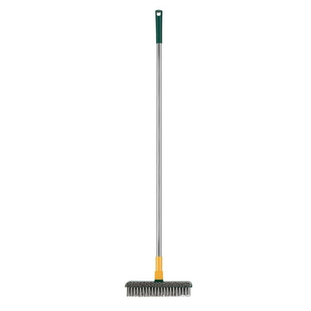 

Vikakiooze Clearance 2 In 1 Scalable Cleaning Floor Scrub Brush Floor Brush With Long Handle Grout Brush Scrape V-Shape Stiff Bristle Cleaning Brush With Squeegee 180° Rotating