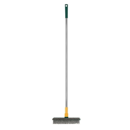 

Vikakiooze Clearance 2 In 1 Scalable Cleaning Floor Scrub Brush Floor Brush With Long Handle Grout Brush Scrape V-Shape Stiff Bristle Cleaning Brush With Squeegee 180° Rotating