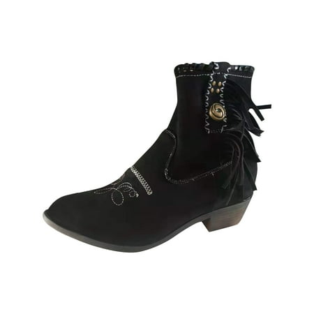 Sentuca Women s Winter Sleeve Pointed High Heel Plain Thick Heel Fringed Medium Boots
Sentuca Women s Winter Sleeve Pointed High Heel Plain Thick Heel Fringed Medium Boots