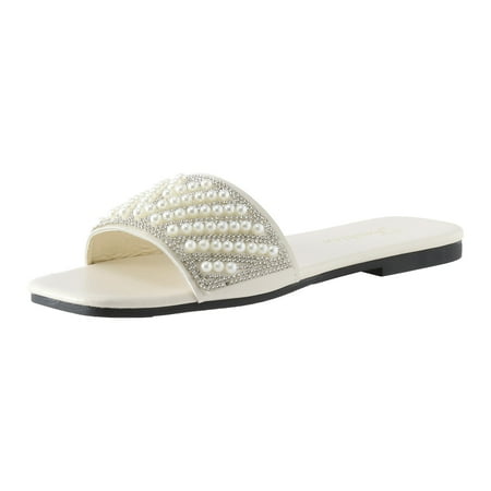 Cathalem Fashion Spring Summer Women Slippers Flat Bottom Lightweight Pearl Sequins Solid Open Toe Comfortable Beach Style Beige 38
Cathalem Fashion Spring Summer Women Slippers Flat Bottom Lightweight Pearl Sequins Solid Open Toe Comfortable Beach Style Beige 38