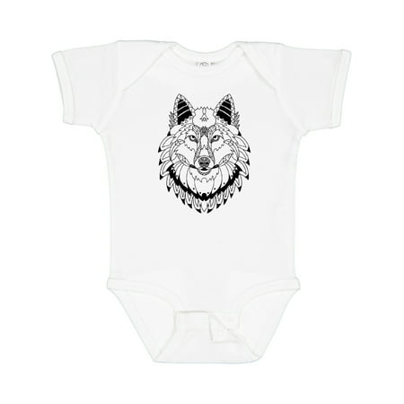 Inktastic Tribal Wolf Head Gift Baby Boy or Baby Girl Bodysuit