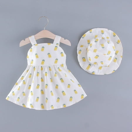 Aayomet Baby Girl Clothes Pineapple Hats Toddler Baby Girls Printed Dress Sleeveless Clothes+Bucket Caps Girls Dress&Skirt Yellow 0-6 Months
Aayomet Baby Girl Clothes Pineapple Hats Toddler Baby Girls Printed Dress Sleeveless Clothes+Bucket Caps Girls Dress&Skirt Yellow 0-6 Months