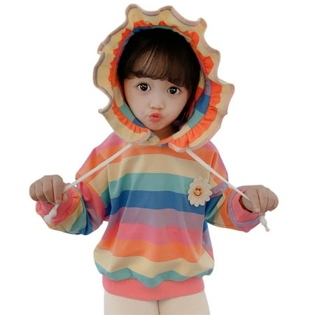 Uccdo 12M-7T Toddler Little Girls Casual Hoodies Sweatshirts Kids Rainbow Striped Hooded Zipper Jackets Tops
Uccdo 12M-7T Toddler Little Girls Casual Hoodies Sweatshirts Kids Rainbow Striped Hooded Zipper Jackets Tops