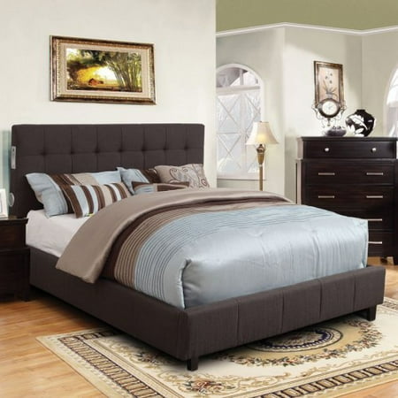 Olivia Collection fabric platform Bed with Bluetooth Speakers - Gray Olivia Collection fabric platform Bed with Bluetooth Speakers - Gray