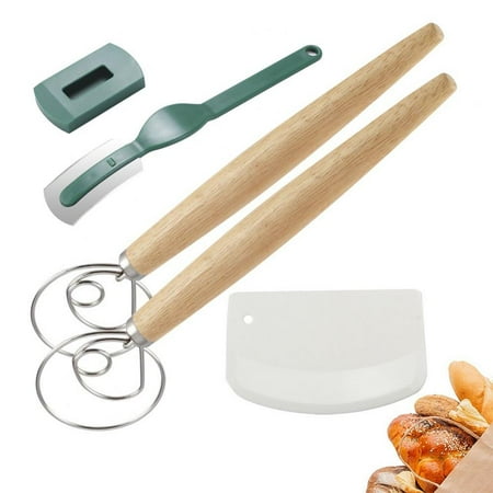 Bread Tool Danish Dough Whisk Bread Mixer Premium Stainless Steel Dutch Whisk & A Dough Scraper For Bread Pizza Dough
Bread Tool Danish Dough Whisk Bread Mixer Premium Stainless Steel Dutch Whisk & A Dough Scraper For Bread Pizza Dough