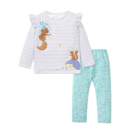 Esaierr 2-7 Years 2PCS Girls Ruffle Sleeve T-Shirt Tops for Toddler Baby Spring Fall Casual Long Sleeve T-Shirt Tops + Trousers Set
Esaierr 2-7 Years 2PCS Girls Ruffle Sleeve T-Shirt Tops for Toddler Baby Spring Fall Casual Long Sleeve T-Shirt Tops + Trousers Set