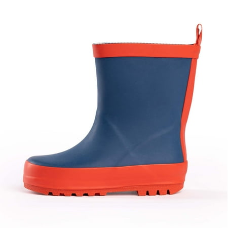 NORTY Children Boys Unisex Rubber Rain Boots 3 Little Kid