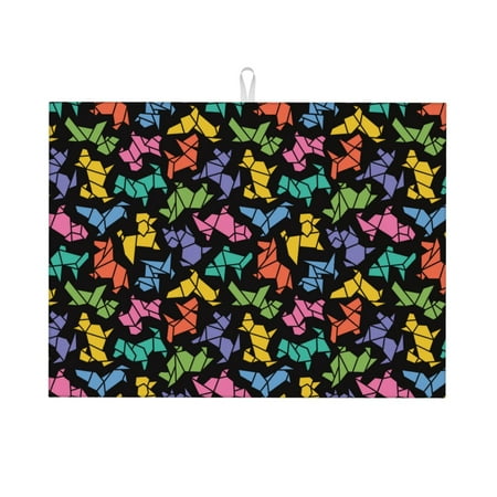 Kdxio Colorful Geometric Dog for Dish Drying Mat 24*18 inch Absorbent Dish Drainer Kitchen Counter Large Size Dish Drying Pad for Countertops Draining Racks
Kdxio Colorful Geometric Dog for Dish Drying Mat 24*18 inch Absorbent Dish Drainer Kitchen Counter Large Size Dish Drying Pad for Countertops Draining Racks