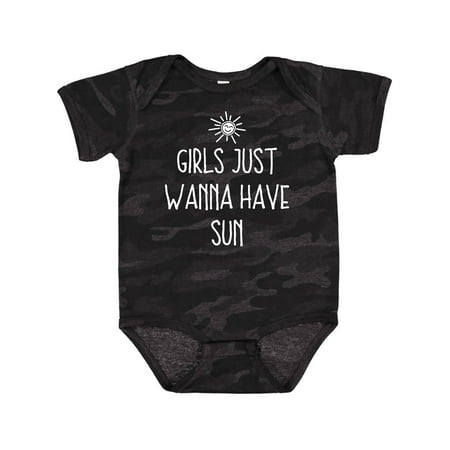 Inktastic Girls Just Wanna Have Sun Gift Baby Girl Bodysuit